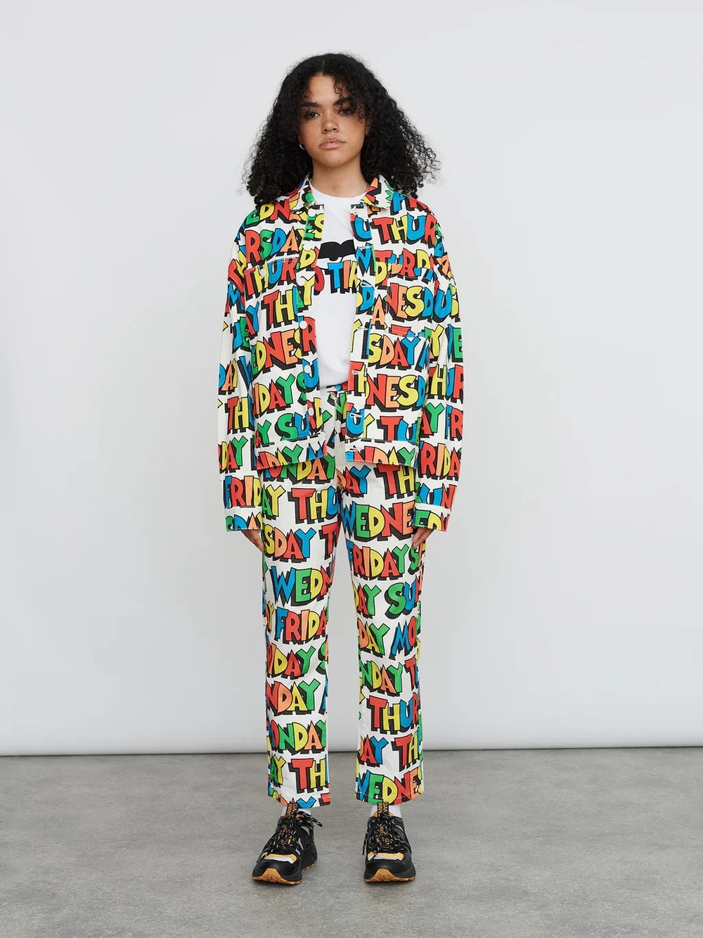 Lazy oaf “days of the week” print pants in size 28